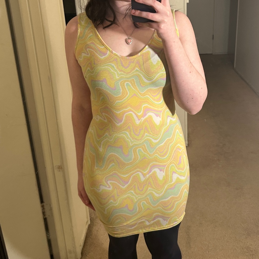 Colorful Swirl Pattern Dress